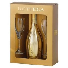 Bottega Prosecco  Gold  Giftbox + glazen 