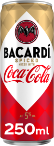Bacardi Spiced Rum & Coca-Cola Mixdrink blik