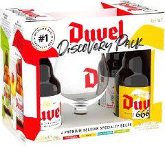 Duvel Discovery Giftbox 4x33cl + Glas