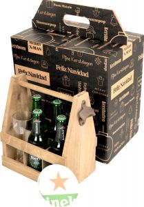 Heineken Geschenk Kist 4 x 25cl + Glas