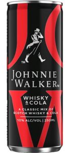 Johnnie Walker Whisky & Cola mix blikken 12x250ml