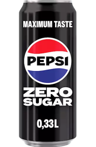 Pepsi Cola ZERO SUGAR blik tray 24x33cl sleek