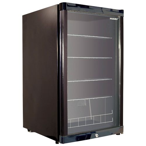 Backbar glasdeur koeling 1 deur 87x56x52cm black/slot 110L