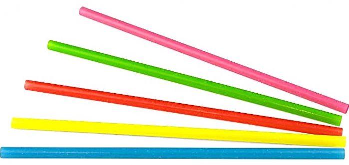 Eco friendly Rietjes Assorti 8mm/24cm 100 stuks