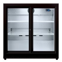 Backbar flessen koeling 2 deurs 87x87x52cm black