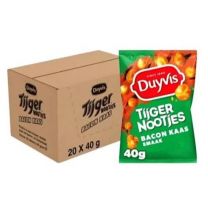 Duyvis Tijgernootjes Bacon Kaas doos 20x40g