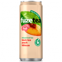 Fuze Tea Black Tea Peach Hibiscus blikjes