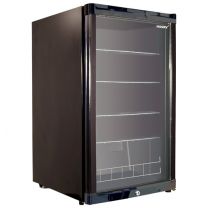 backbar Glasdeur koeling 1 deur 87x56x52cm black/slot 110L