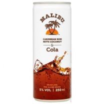 Malibu Caribbean rum  & Cola blikjes 12x250ml