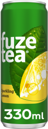 Fuze Tea Sparkling Lemon Black Tea Blik Tray 24x33cl