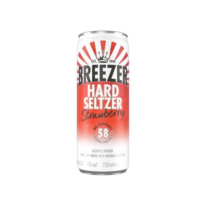 Bacardi Breezer Hard Seltzer Strawberry Blik 12x25cl