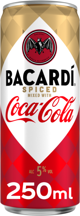 Bacardi Spiced Rum & Coca-Cola Mixdrink blik