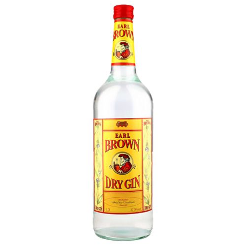 Earl brown Dry Gin fles 1 liter