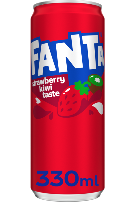 Fanta strawberry Kiwi NL blik tray 24x33cl