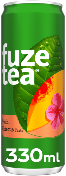 Fuze tea Peach Hibiscus tray 24x33cl blik