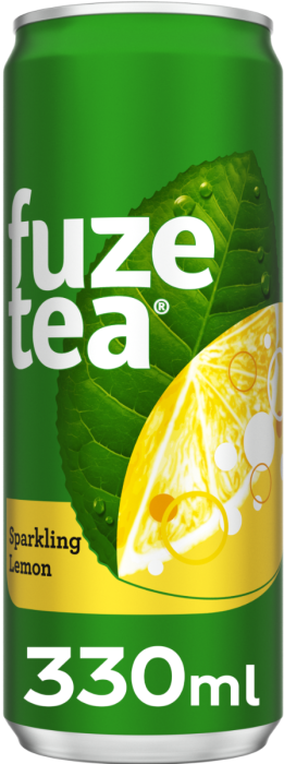 Fute tea Sparkling lemon blik tray 24x33cl