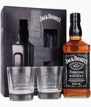 Jack Daniels Geschenkverpakking Met 2 Jack daniels glazen
