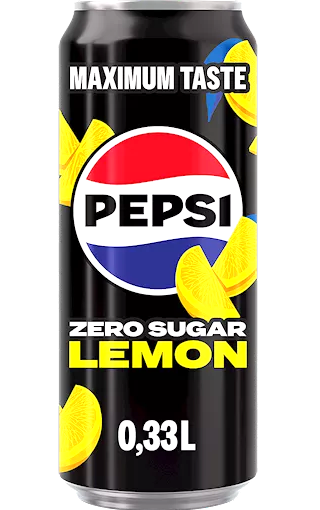 Pepsi ZERO SUGAR Lemon blik tray 12x33cl