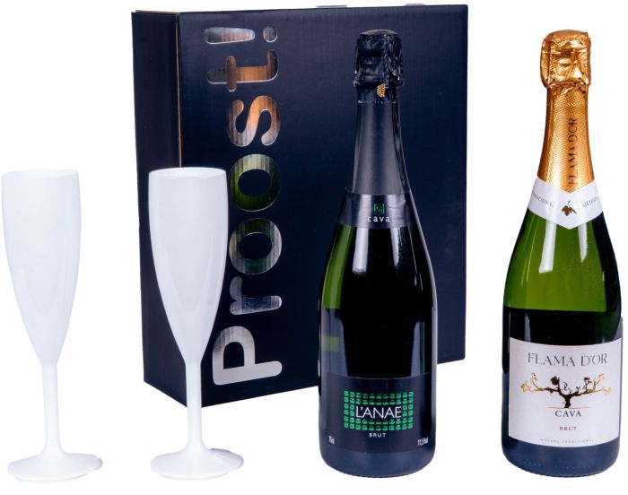 Cava Kerstgeschenk Proefbox + glazen
