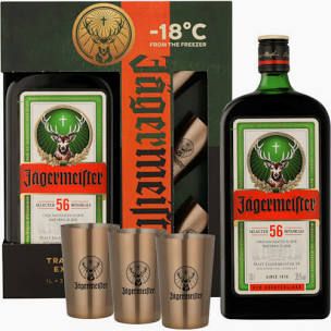 Jagermeister Giftpack 1 liter + 3 shotglazen