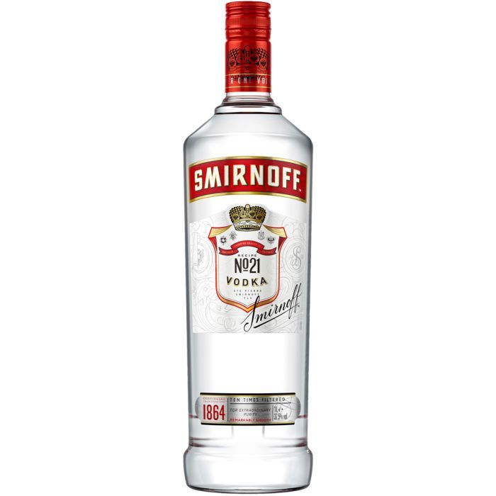 Smirnoff Vodka fles 1Ltr