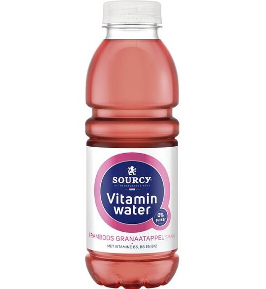 Sourcy Vitamin water 0% Framboos & Granaatappel PET 6x50cl