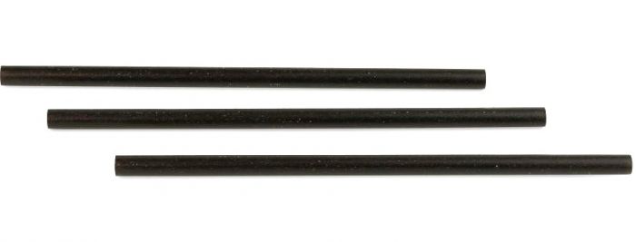 Drinkrietjes zwart 8mm/24cm