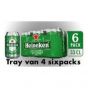 Heineken blik Sixpack  tray 4 x 6 x 33cl