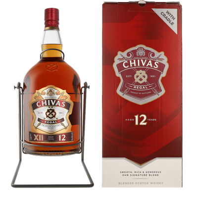 Chivas Regal 12 Years 4,5L Giftbox + houder